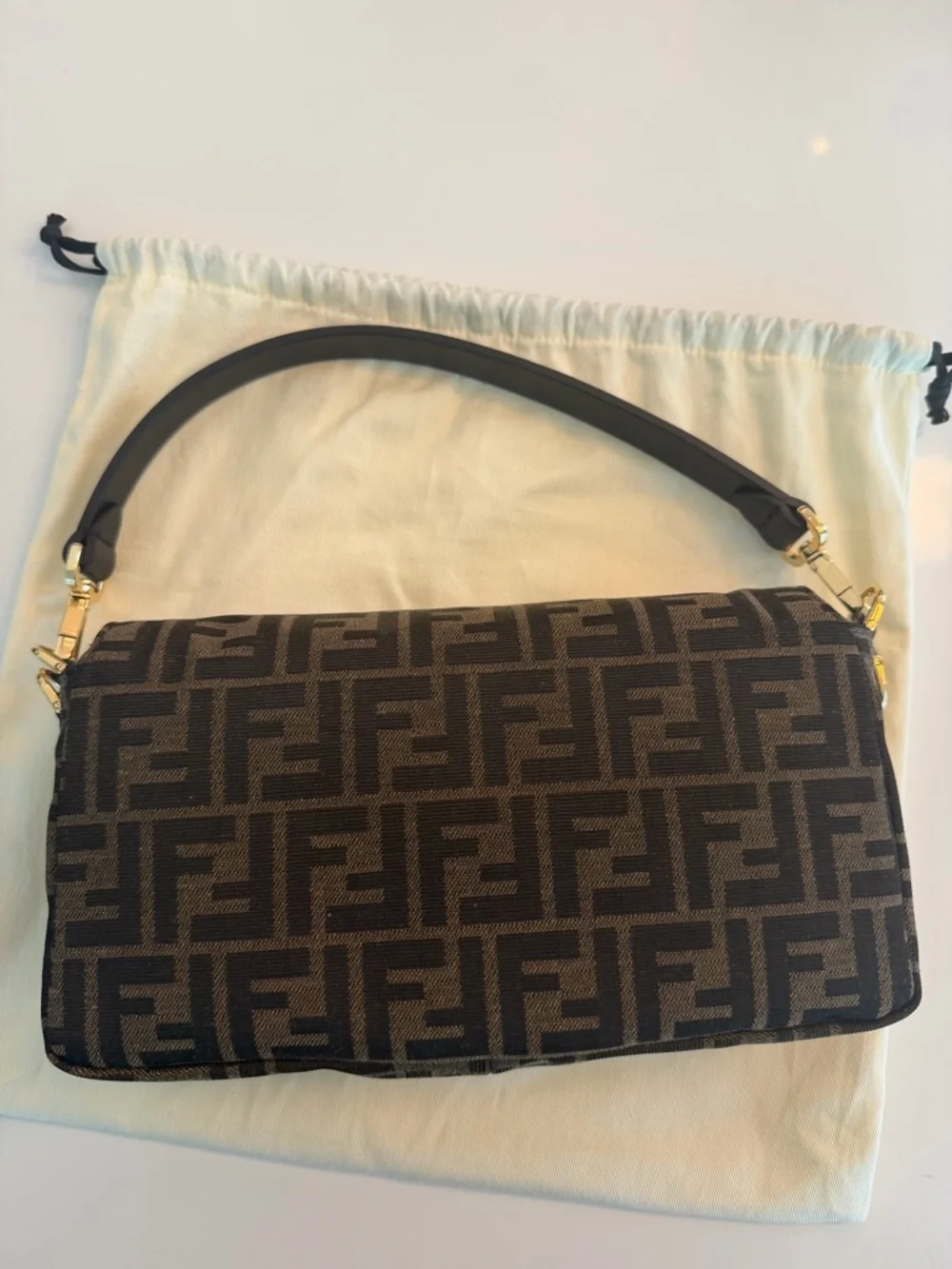 Fendi Baguette Classic Brown FF Zucca Print - Picture 2 of 8